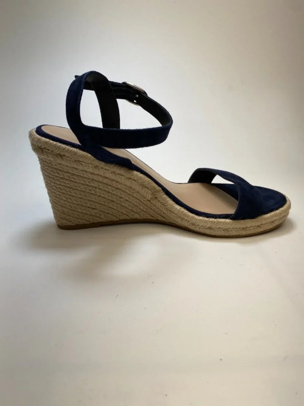 Stuart Weitzman Womens Teddi Blue Espadrille Wedge Sandals Sz 11